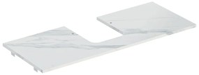 Blat pentru lavoar Geberit One cu decupaj central 120 cm tip marmura alba