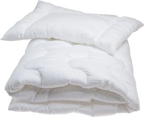 Set pilota 100x135 cm si perna 40x60 cm BAMBINO pentru patut de copil, alb