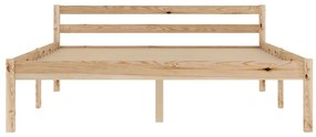 Cadru de pat, 120 x 200 cm, lemn masiv de pin Maro deschis, 120 x 200 cm