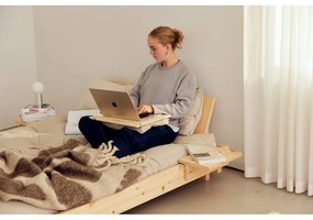 Pat matrimonial în culoare naturală din lemn de pin cu somieră 160x200 cm Social Bed – Karup Design