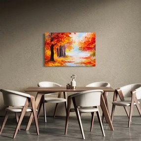 Tablou - Pictura, toamna colorată (90x60 cm)