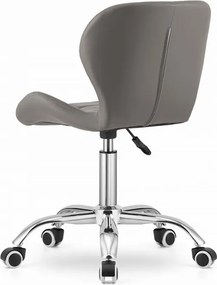 AKCE Šedobéžové kancelářské křeslo AVOLA z eko kůže II. jakost