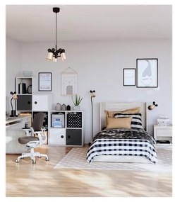 Lustră pentru copii neagră/aurie cu abajur din metal Mouse – GTV