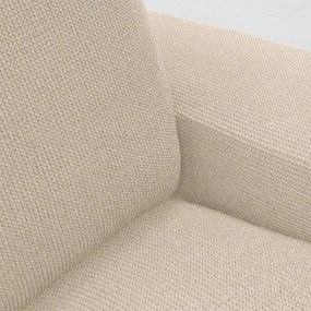 Huse super elastice HARMONIA smântânii canapea cu otoman dreapta (l. 210 - 320 cm)
