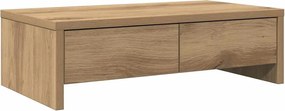 vidaXL Suport monitor cu sertare, stejar artizanal, 50x27x15 cm, lemn
