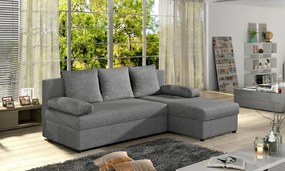 OFERTA Canapea de colt extensibila gri GINO, reversibila II. calitate