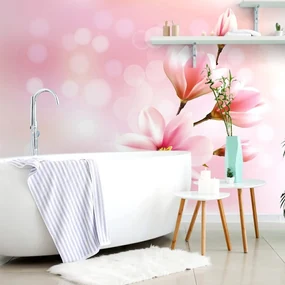 Tapet magnolie roz delicată