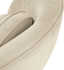 Canapea cu 3 locuri de design, ţesătură Velvet bejgold crom auriu, EZIO TYP 3