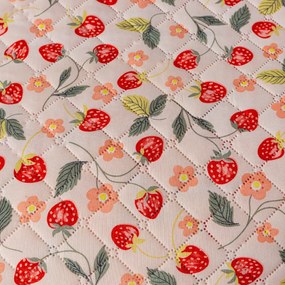 Cuvertura de pat cu model STRAWBERRY roz Dimensiune: 220 x 240 cm