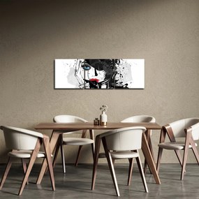Tablou - Femeia misterioasă (cu ceas) (90x30 cm)