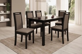 Scaun Chair Nola VI – 45x41x96 cm – Negru / Opium 20 – Varianta 1