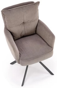 Scaun rotativ K528 velvet gri