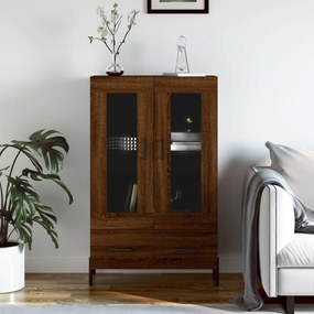 vidaXL Dulap înalt, stejar maro, 69,5x31x115 cm, lemn prelucrat