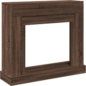 vidaXL Mască de șemineu, stejar maro, 100x30x87,5 cm, lemn prelucrat