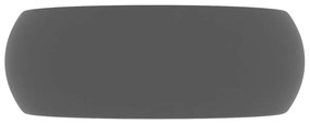 Chiuveta baie lux, gri inchis mat, 40x15 cm, ceramica, rotund matte dark grey
