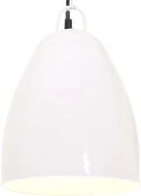 vidaXL Lampă suspendată industrială, 25 W, alb, 32 cm, E27, rotund