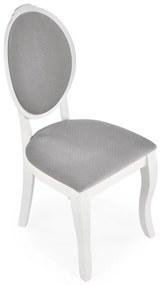 Scaun Velo tapitat gri/alb- H96