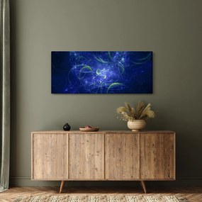 Tablou - abstracție albastră (120x50 cm)