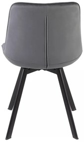 Scaun rotativ Monti velvet gri/negru Blu14