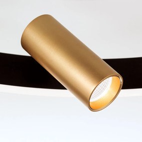 Lustra LED aplicata cu 3 spoturi BERLIN negru/auriu