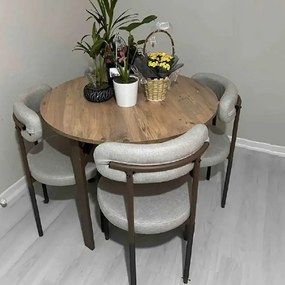 Masa bucatarie Onita rotund culoare nuc,R 90cm