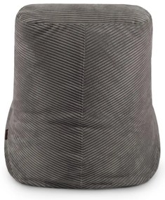 Fotoliu bean bag galben muștar cu tapițerie din catifea reiată Tube – SLOWDOWN