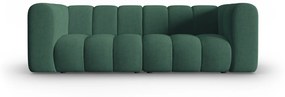 Canapea Lupine cu 3 locuri si tapiterie din tesatura structurala, verde