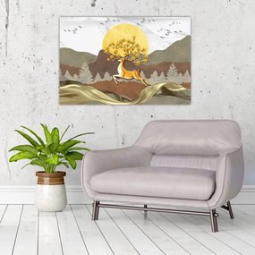 Tablou cu cerb (90x60 cm)