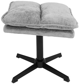 Fotoliu rotativ relaxant KATANIA cu taburet, gri deschis