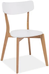 Scaun de sufragerie Perigo (stejar + alb). 761556