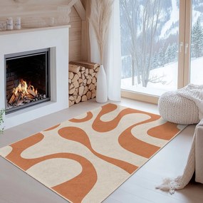 Covor tip traversă portocaliu lavabil 80x200 cm Caramel Latte – Mila Home