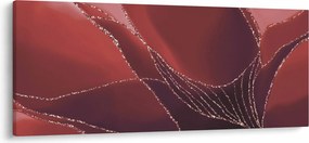 Tablou - Floare abstractă roșie N⁰2 (120x50 cm)
