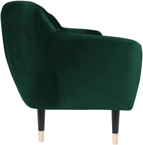 Canapea cu 2 locuri Mazzini Sofas BENITO cu picioare negre, verde