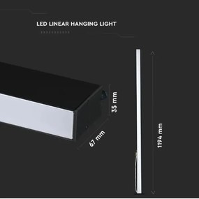 Lustră LED pe cablu SAMSUNG CHIP LED/40W/230V 6400K neagră