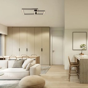 Plafoniera LED design geometric Heleth 48x33cm