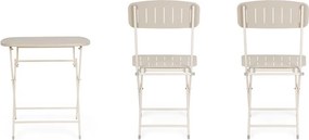 Set de dining pentru grădină bej din oțel pentru 2 persoane Yvonne – Bizzotto