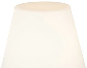 Lampă modernă de exterior neagră cu nuanță albă IP65 - Virginia