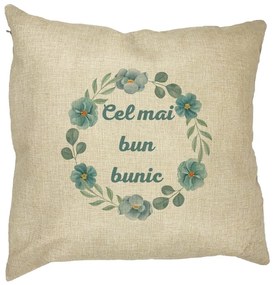 Perna Decorativa pentru Bunicul 4, 40x40 cm, Husa Detasabila, Burduf