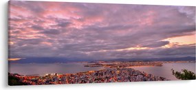 Tablou - Amurg la oraș (120x50 cm)
