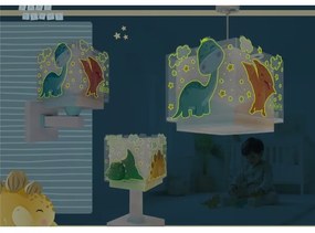 Dalber 63452 - Lustră pentru copii BABY DINOS 1xE27/15W/230V multicoloră