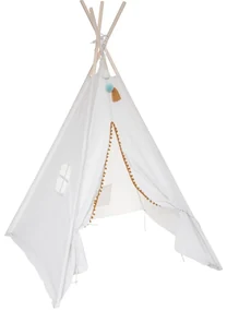 Cort teepee pentru copii alb WAPI