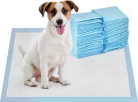 PawHut Set 100 Covoare Absorbante pentru Câini cu 6 Straturi, Covoare Igienice pentru Câini, 45x60 cm, Albastru | Aosom Romania