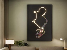Tablou de perete decorativ cu iluminat Saxofon