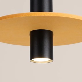 Sollux SL.1883 - Pendul cu cablu PELTA 1xGU10/10W/230V negru/galben