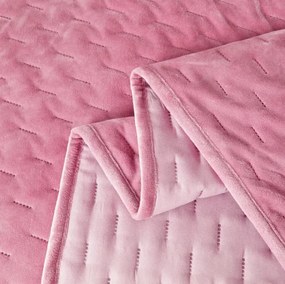 Cuvertura de pat din catifea ASTRALIA, roz Dimensiune: 200 x 220 cm