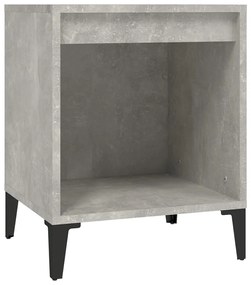 Noptiere, 2 buc., gri beton, 40x35x50 cm 2, Gri beton