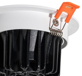 Spot integrat alb 9,5 cm inclusiv LED 1300 lm reglabil IP23 - Gaius