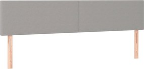 vidaXL Tăblii de pat, gri deschis, 180x5x78/88 cm, textil