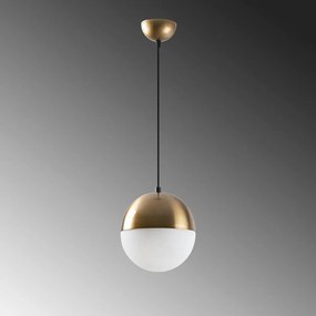 Lustră albă/aurie cu abajur din sticlă ø 20 cm Bastos – Opviq lights