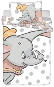 Disney Dumbo Dots lenjerie de pat pentru copii 100×135cm, 40×60 cm